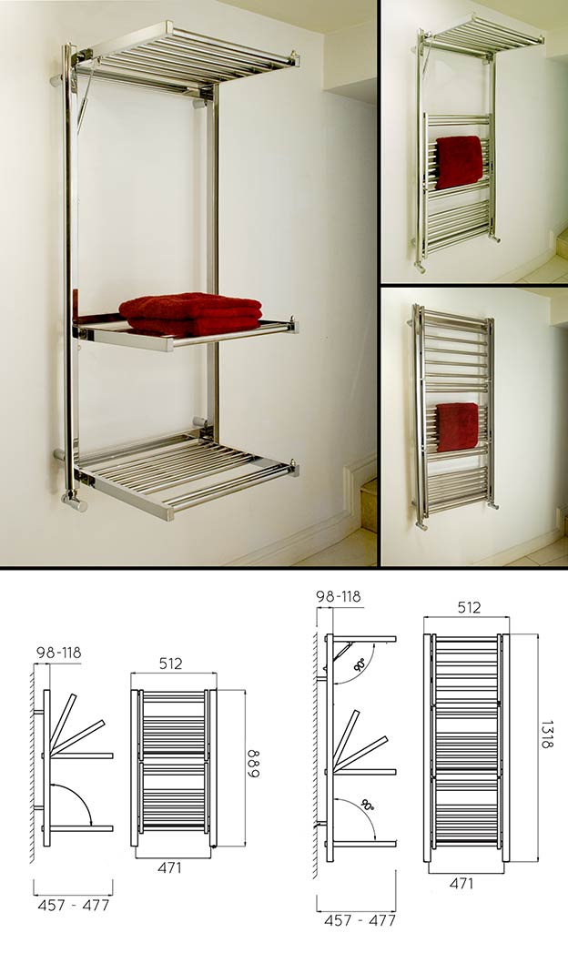 Studio Multi Tier Towel Radiator (58N)