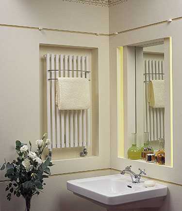 White Lozenge towel rail