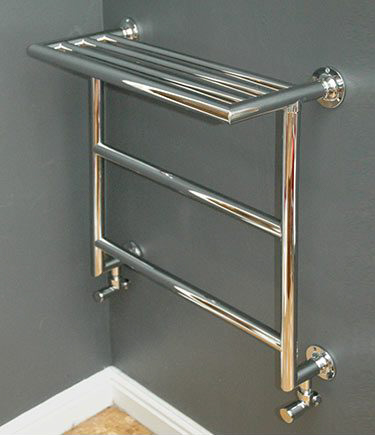 Wall Mounted Towel Rail with Top Rack (57E)