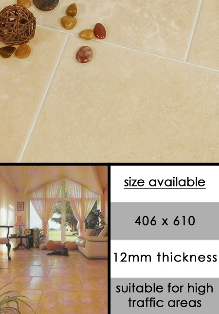 Roman Pillowed Travertine Flooring (94C)