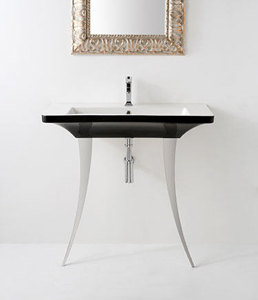 Art Deco Basin with Polished Stand (18C)