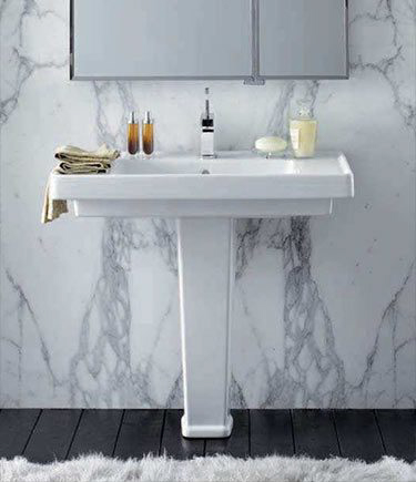 Art Deco Pedestal Sink (18B)