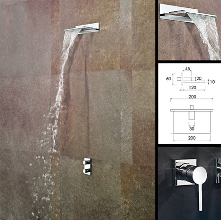 Waterblade Waterfall Fixed Shower Head (38K)