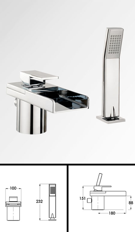 Waterfall Bath Tap with Shower (46G)