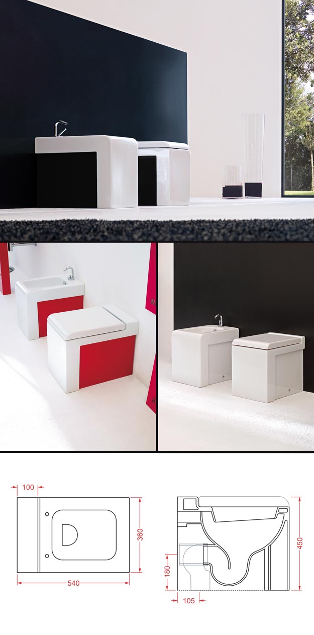 Nouveau White Back to Wall Toilet (15H)