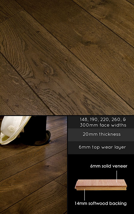 Queen Antique Oak Engineered Wood Flooring (93V)