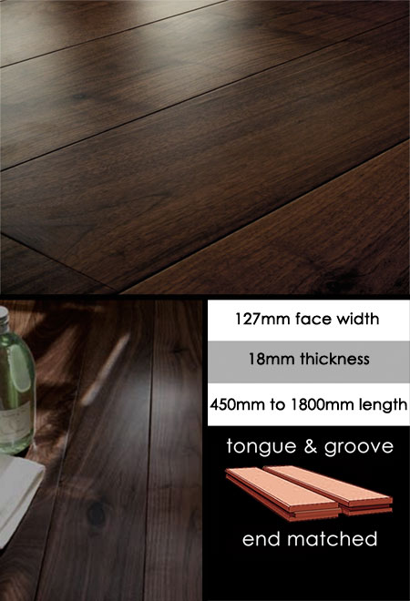 Walnut Flooring in Lacquer (92E)