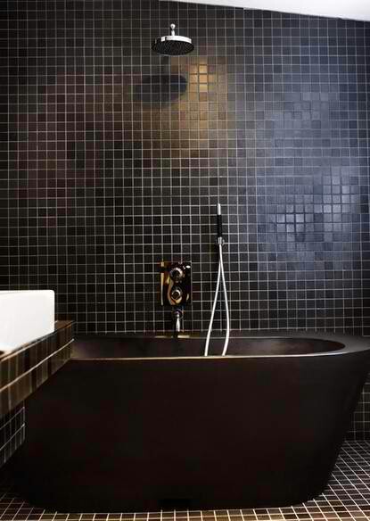 black bathroom