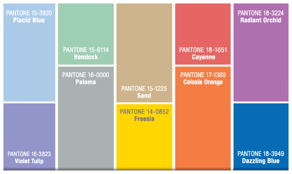 pantone spring colours