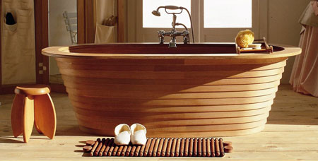 Wooden Boat Bath - livinghouse.co.uk
