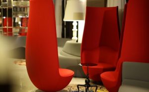 Wanders’ tulip chairs also found in the Mira Moon