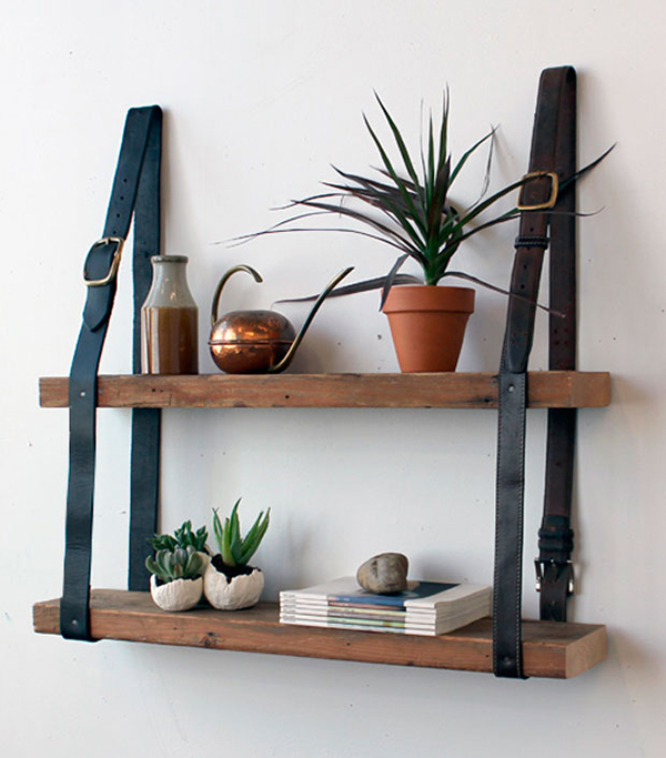 DIY-Leather-Belt-Shelves