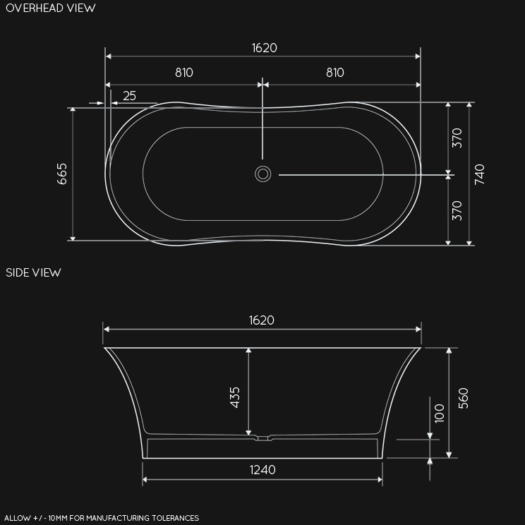 Overhead view of Dove Contemporary Bath (26M)